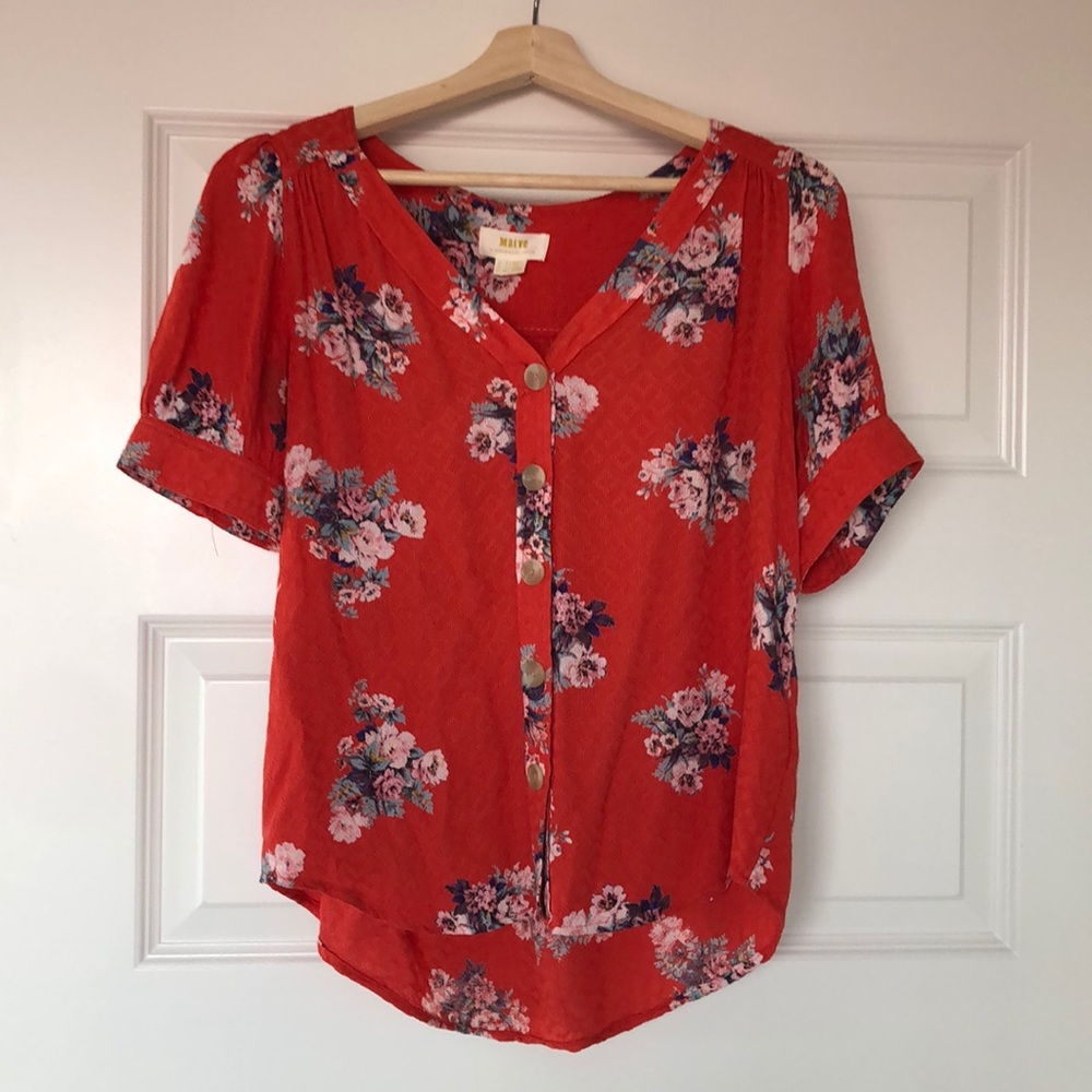 Anthropology Vintage style floral top